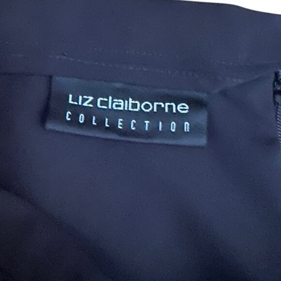 Liz Claiborne Collection Black Pleated Maxi Skirt 12 Chiffon Lined Dark Academ - Picture 5 of 13